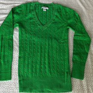 Old Navy Women's Vibrant Green V-Neck Sweater